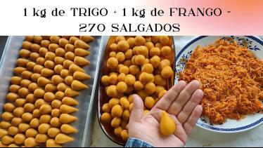  270 mini COXINHA DE FESTA COM 1KG DE FARINHA DE T