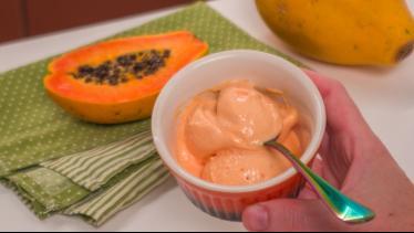  SORVETE SEM AÇÚCAR DE 2 INGREDIENTES DE MAMÃO | C