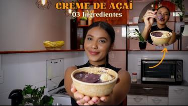 Creme de Açaí Saudável/ APENAS 03 INGREDIENTES