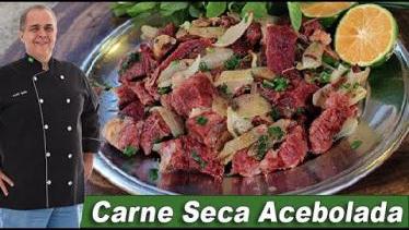  Porção de Carne Seca Acebolada do Chef Taico