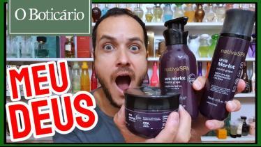  Experimentando Nativa SPA UVA MERLOT do Boticário