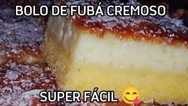  Bolo de Fubá Cremoso muito fácil de preparar